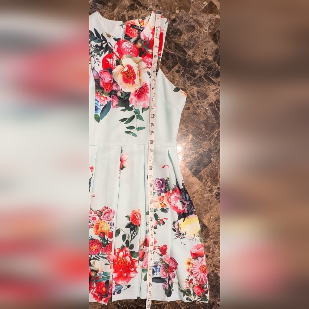 Gianni Bini Sleeveless Pleated Floral Dress - Picture 5 of 8